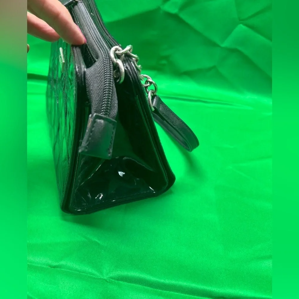 Miche Black Textured Clutch with Glossy Finish (P3)